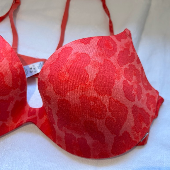 La Senza Push-Up Bra – Red/Coral Animal Print – Size 36A - Picture 2 of 7